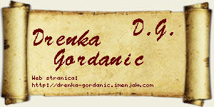 Drenka Gordanić vizit kartica